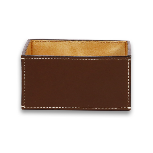 Leather Brown Big Paper Holder Tray