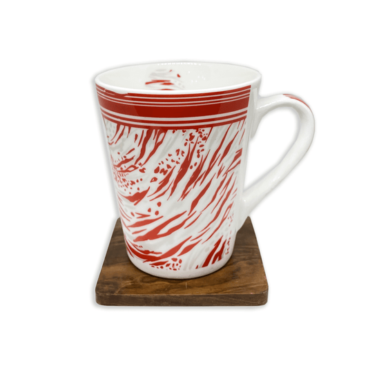 Bhokals Red Texture White Coffee Mug