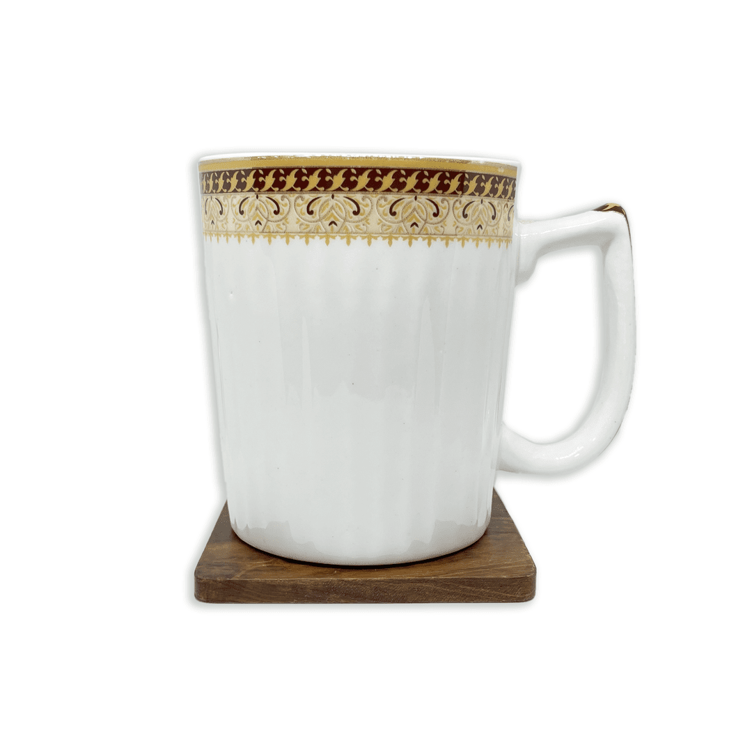 Bhokals Border Texture Round White Coffee Mug