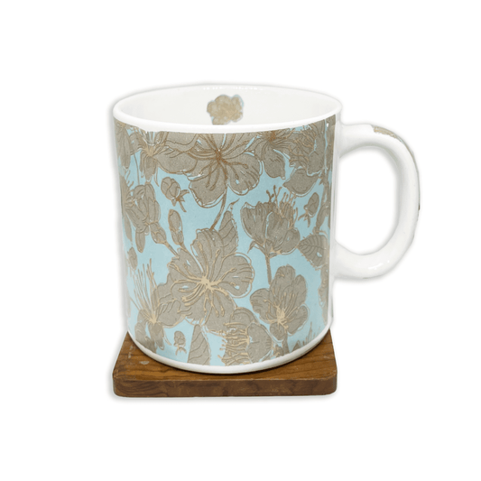 Bhokals Flower printed Blue White Coffee Mug