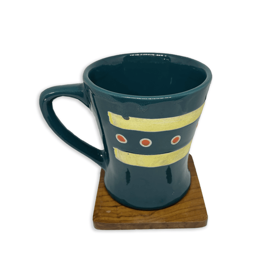 Bhokals Ceramic Green Yellow Coffee Mug