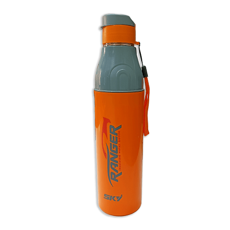 Sky Ranger Printed 1000ml Orange Stainless Steel Water Bottle