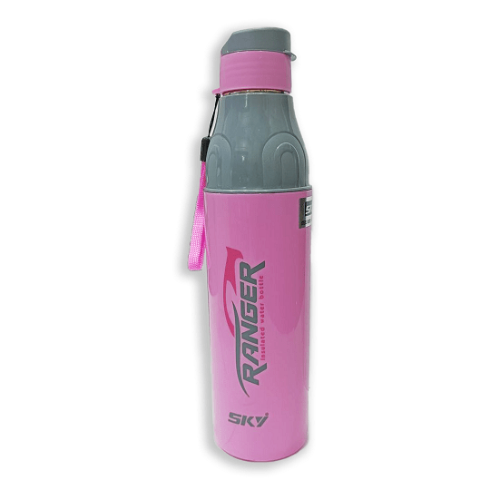 Sky Ranger Printed 1000ml Pink Stainless Steel Water Bottle