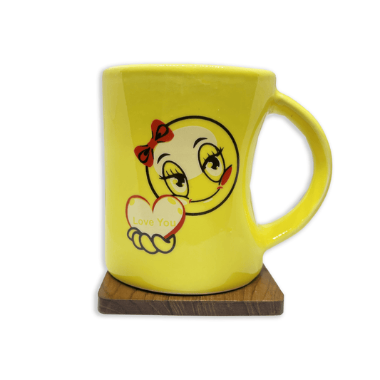 Bhokals  Love Emoji Yellow Coffee Mug