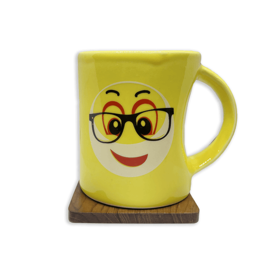 Bhokals  Funny Emoji Yellow Coffee Mug