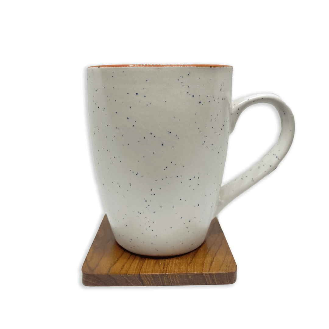 Bhokals Dots Print Brown White Coffee Mug