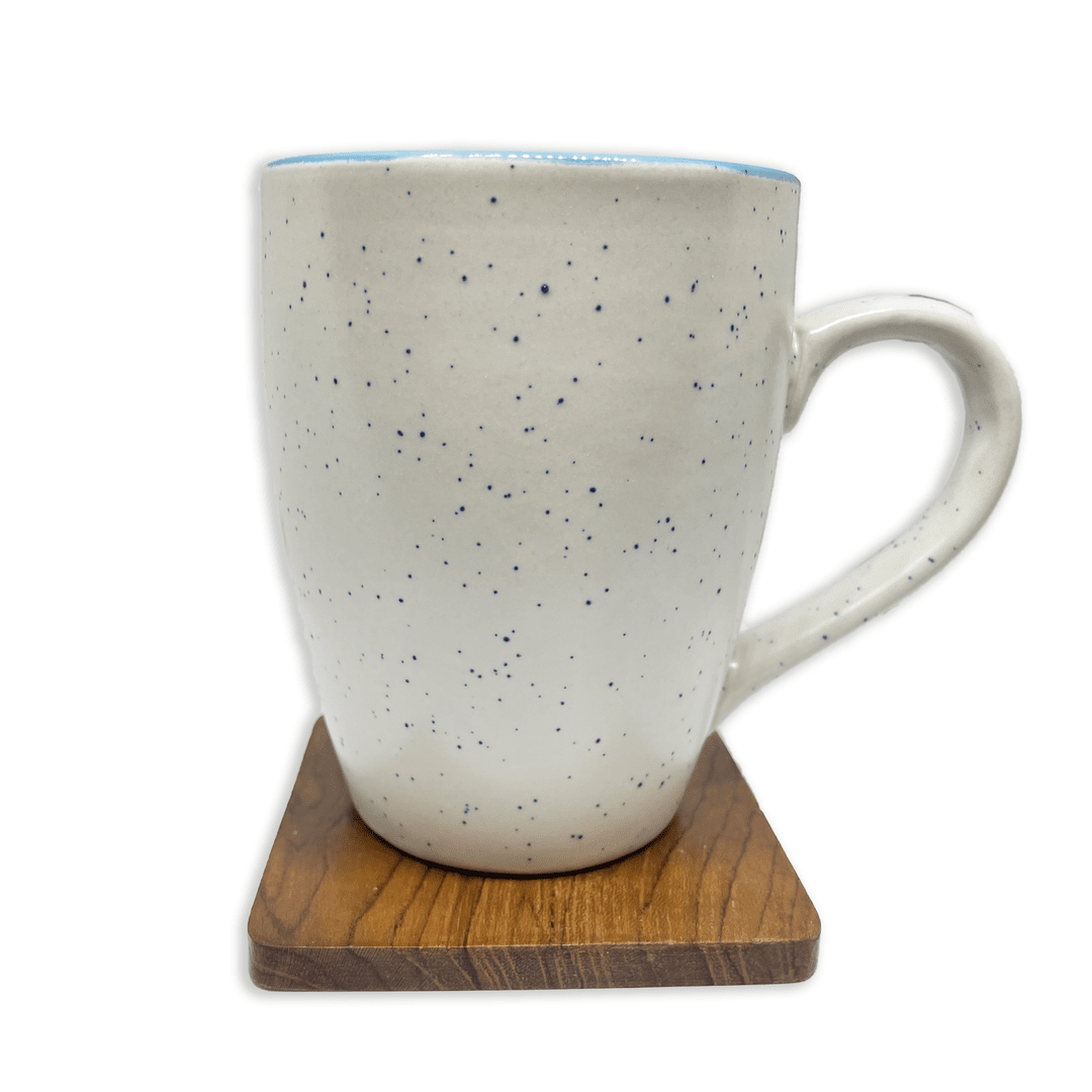 Bhokals Dots Print Sky Blue White Coffee Mug