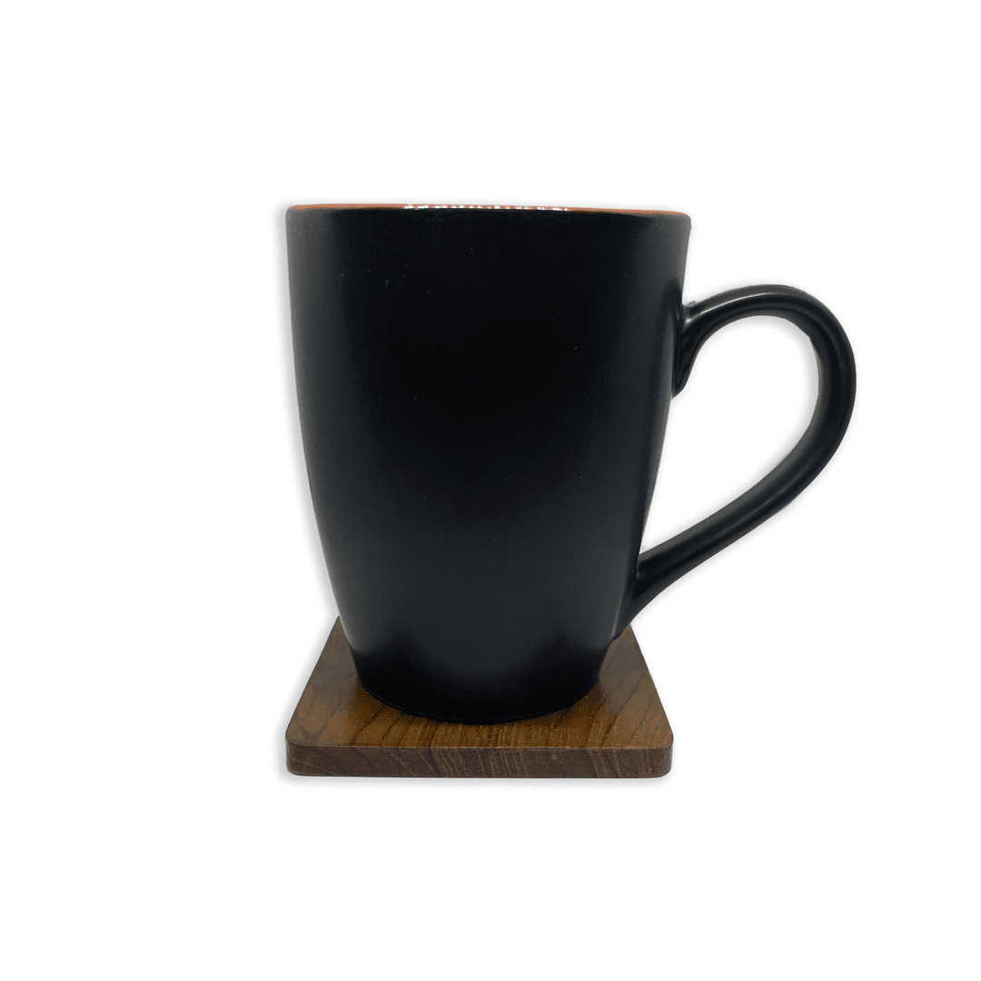Bhokals Dual Print Brown Solid Black Coffee Mug