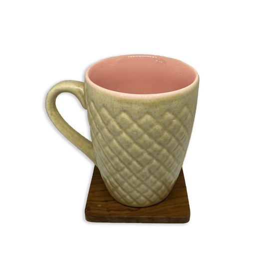 Bhokals Bone China Pink Cream Coffee Mug