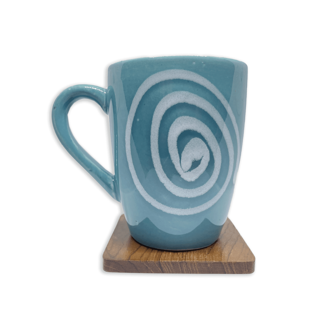 Bhokals Circle Printed Sea Green Coffee Mug