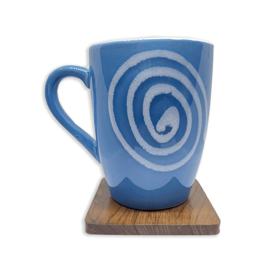 Bhokals Circle Printed Sky Blue Coffee Mug