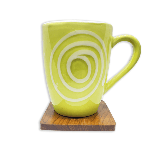 Bhokals Circle Printed Light Green Coffee Mug