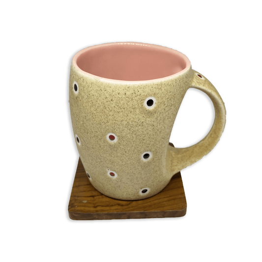 Bhokals Ceramic Pink Dotted Coffee Mug