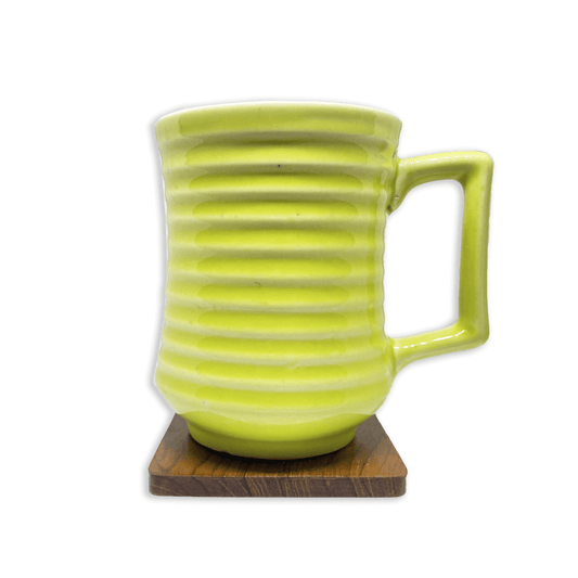 Bhokals Line Texture Pattern Green Coffee Mug