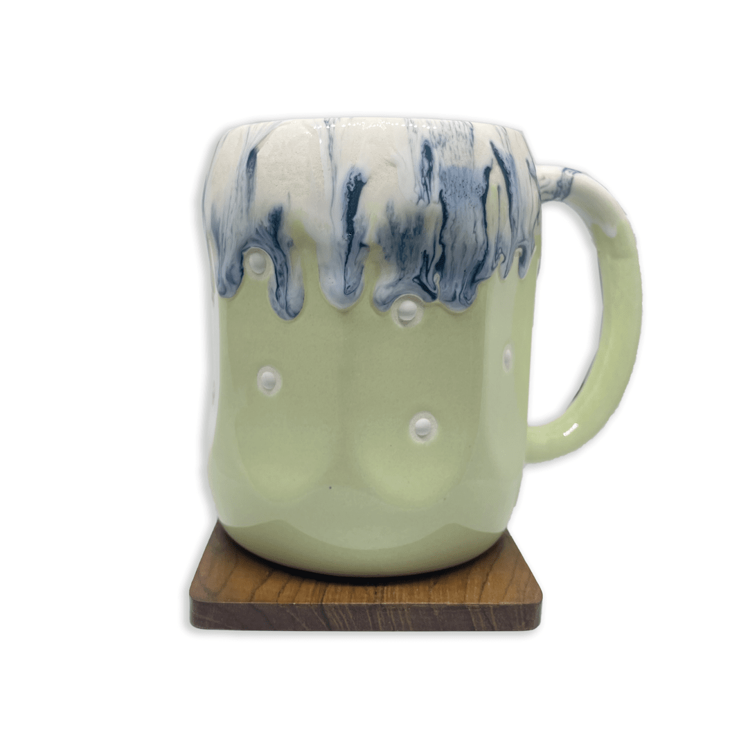 Bhokals Big Dots Print Green Coffee Mug