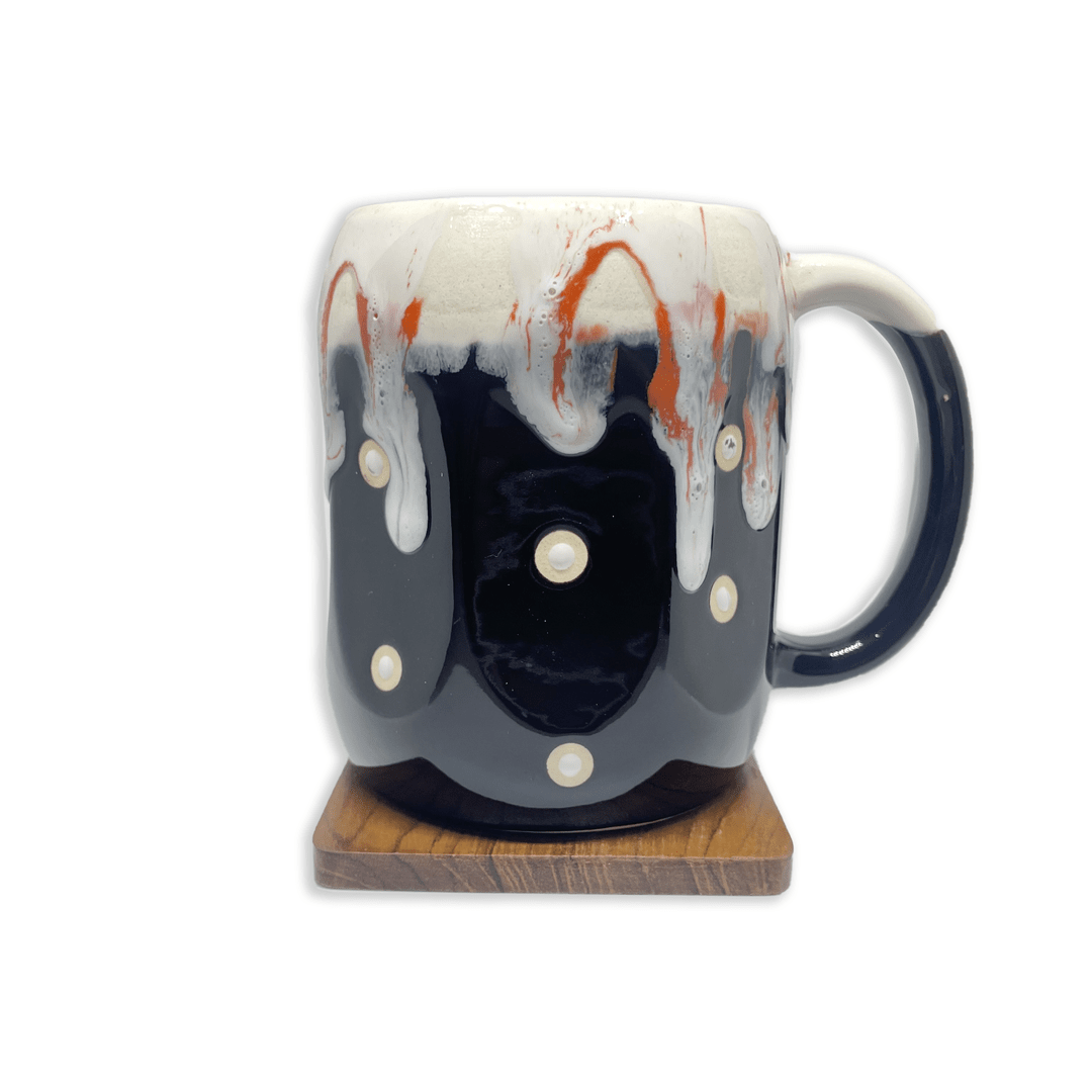 Bhokals Big Dots Print Black Coffee Mug
