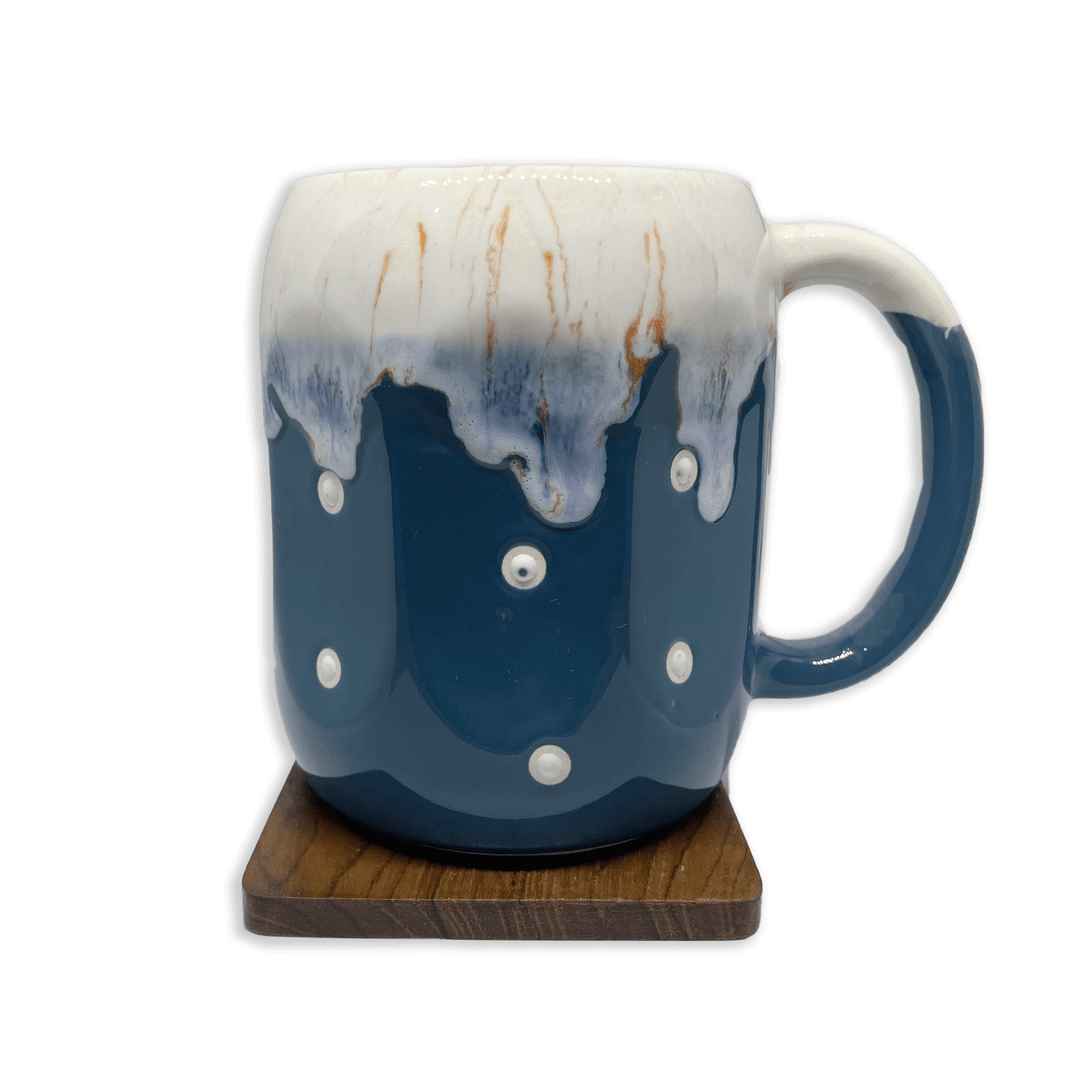 Bhokals Big Dots Print Teal Blue Coffee Mug