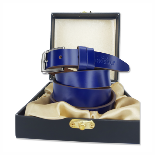 Bhokals Women Blue Leather Belt