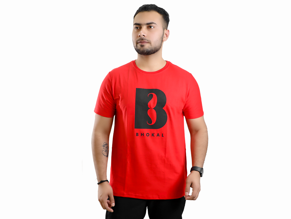 Big B Printed Round Neck Cotton Men T-Shirt