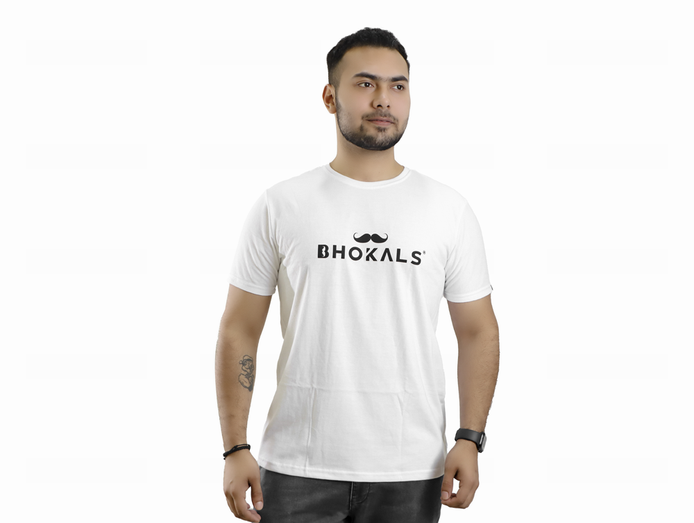 Bhokals Printed Round Neck Cotton Men T-Shirt
