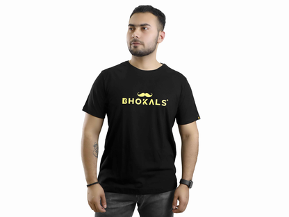 Bhokals Printed Round Neck Cotton Men T-Shirt