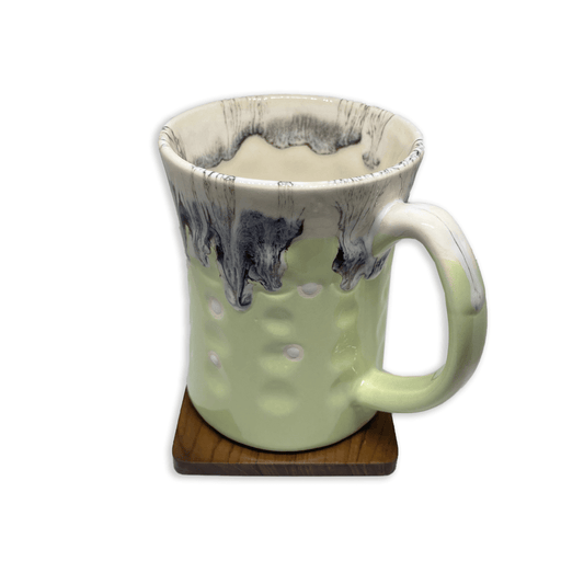 Bhokals Big Dots Light Green Round Coffee Mug