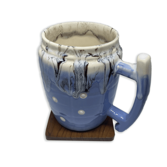 Bhokals Big Dots Sky Blue Round Coffee Mug