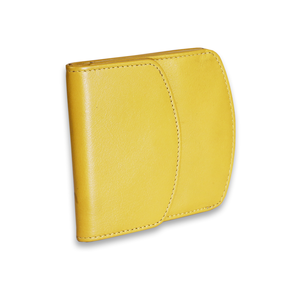 Leather Solid Yellow Women Pocket Wallet