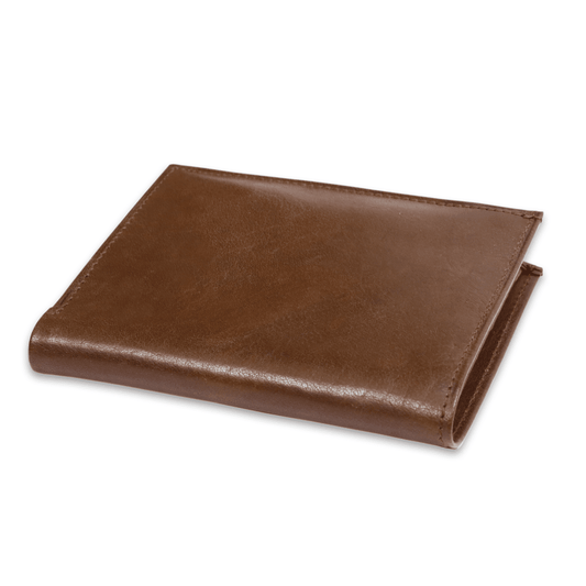 Leather Solid Brown Vertical Men Wallet