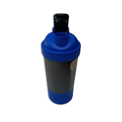 Never Give Up Printed Blue Black Gym Shaker