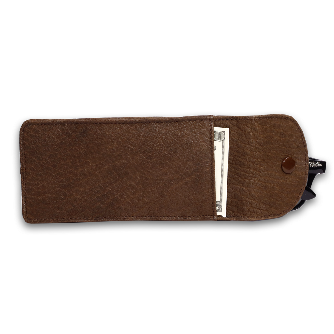 Leather Brown crocs sunglass Pouch