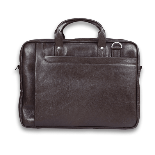 Bhokals Leather Solid  Brown Laptop Bag