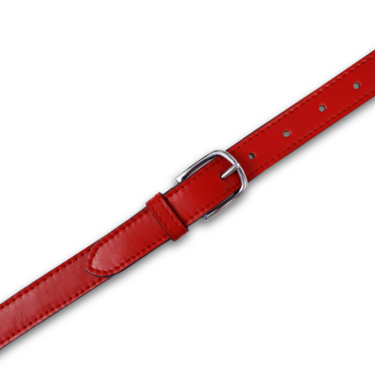 Bhokals Women Solid Red Leather Belt