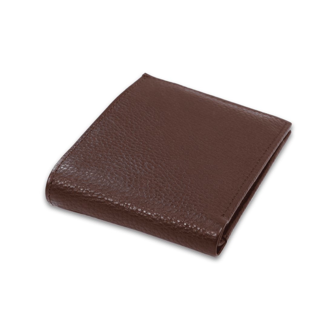 Leather Brown Plain Cross Men Wallet