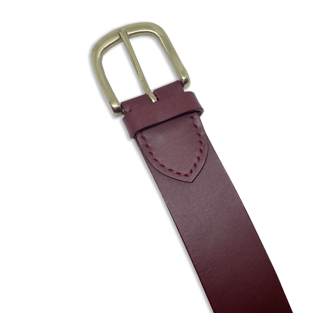 Bhokals Men Solid Red Formal Leather Belt