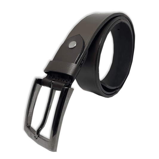 Bhokals Men Solid Brown Formal Leather Belt
