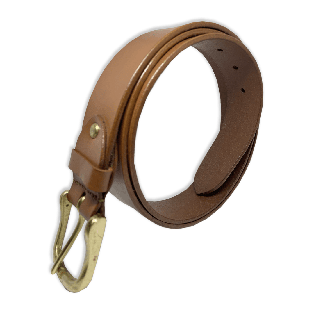 Bhokals Men Solid Tan Leather Belt
