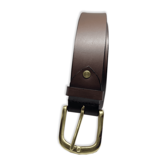 Bhokals Men Chocolate Brown Casual Leather Belt