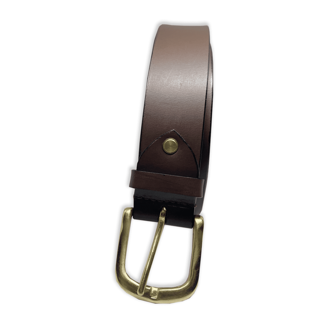 Bhokals Men Solid Brown Formal Leather Belt