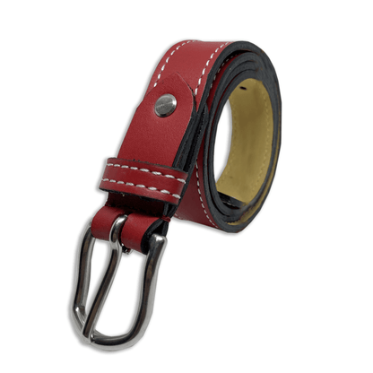 Bhokals Women Red Leather Belt