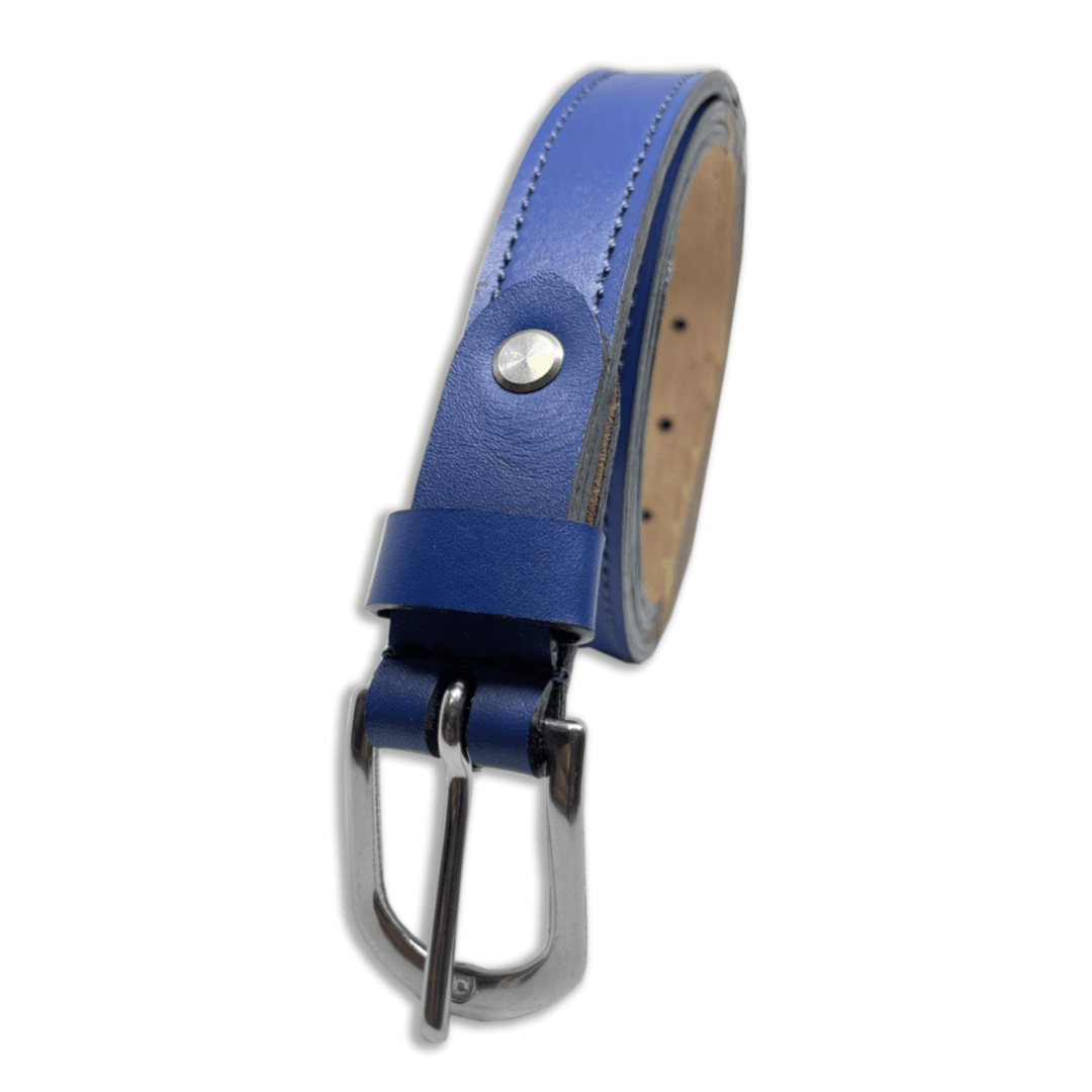 Bhokals Women Solid Blue Leather Belt