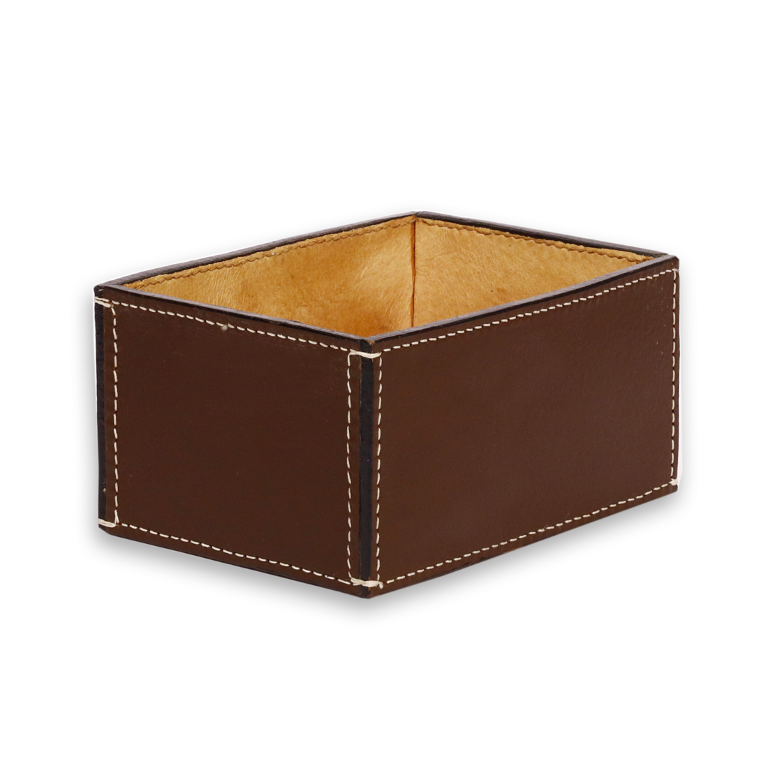 Leather Brown Big Paper Holder Tray