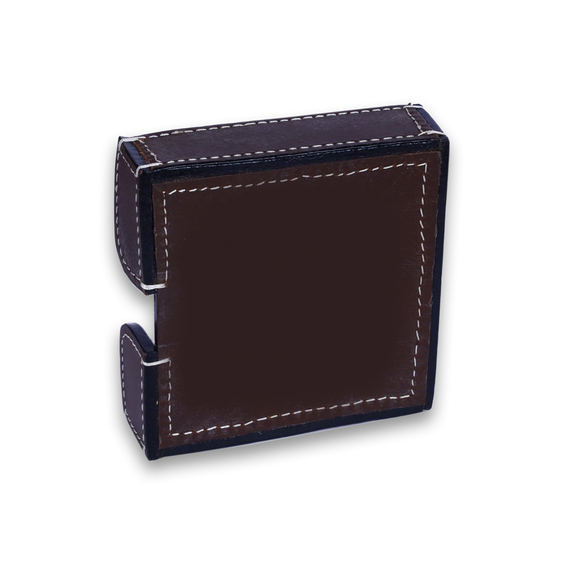 Leather Brown Small Paper Holder Tray