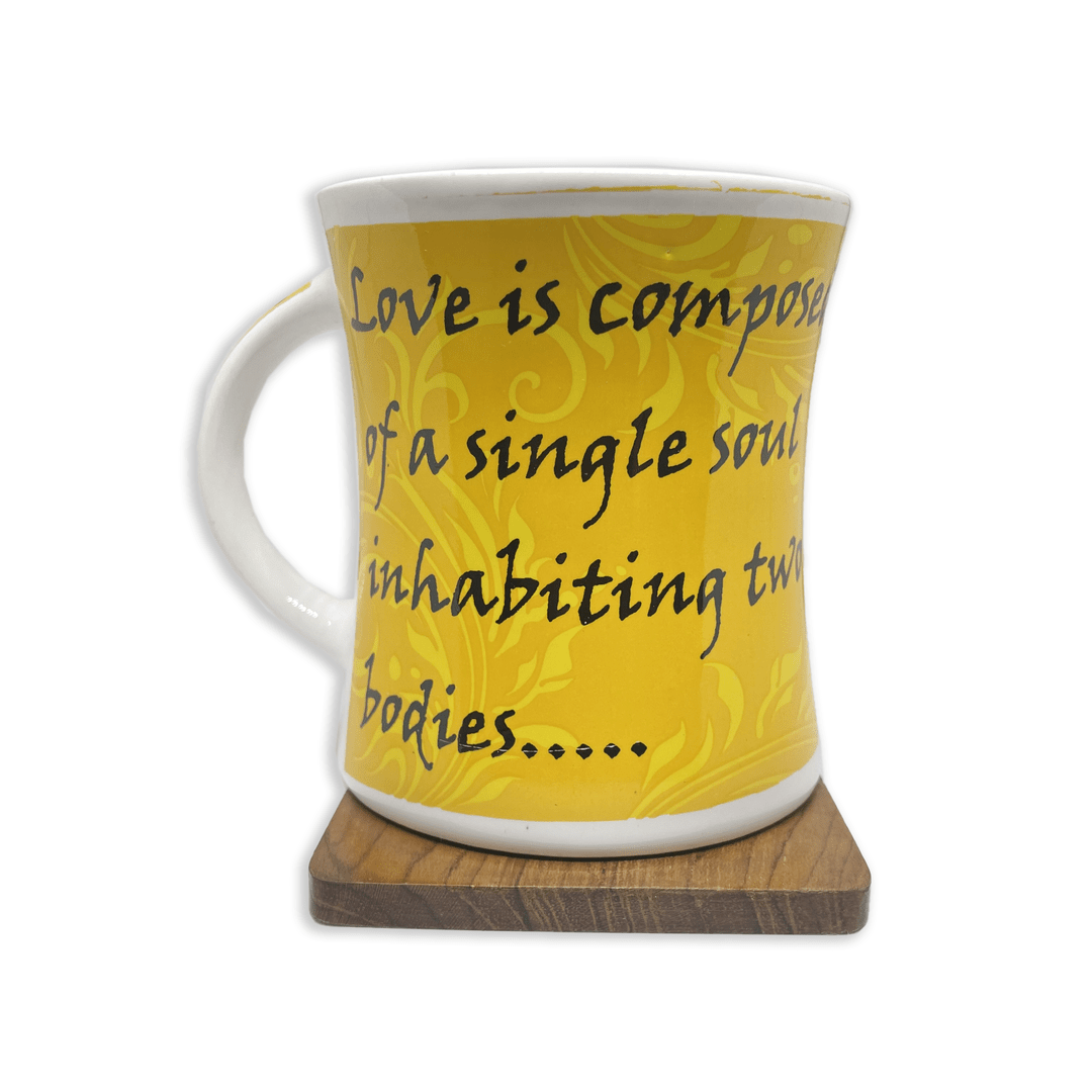 Bhokals Love Cartoon Yellow Printed White Coffee Mug