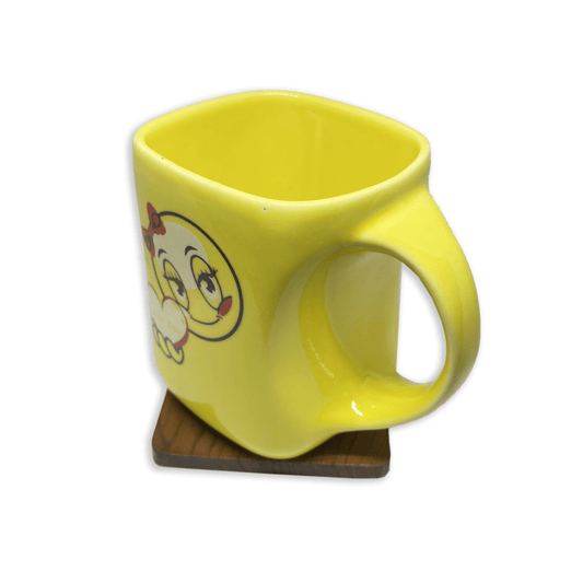 Bhokals Love Emoji Yellow Square Coffee Mug