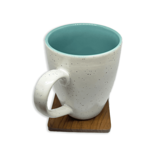 Bhokals Dots Print Sea Green White Coffee Mug