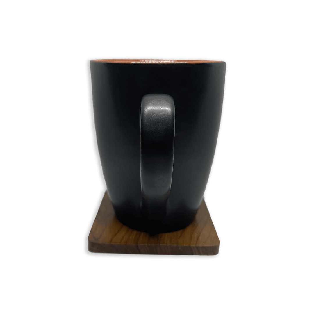 Bhokals Dual Print Brown Solid Black Coffee Mug