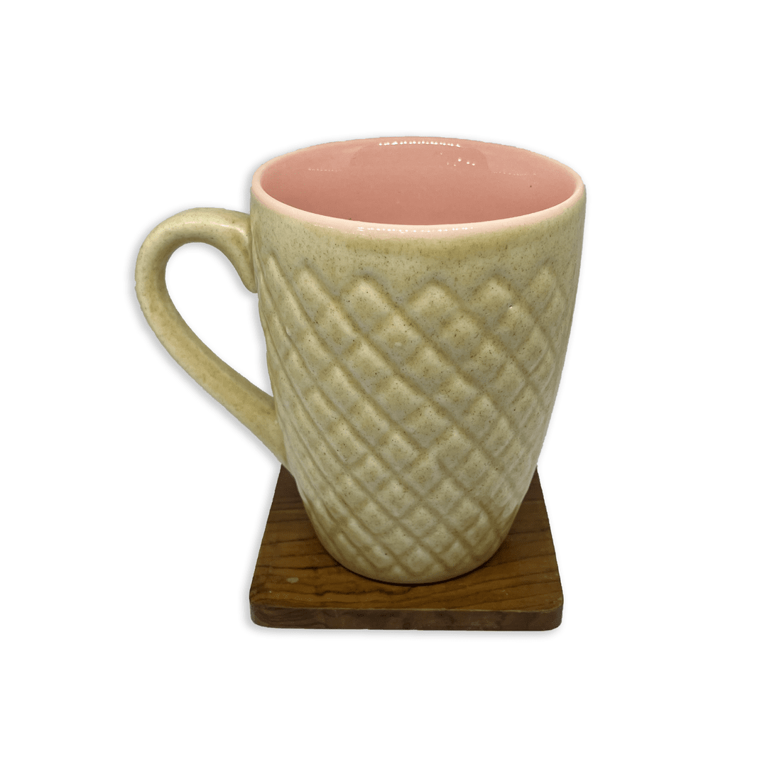 Bhokals Bone China Pink Cream Coffee Mug