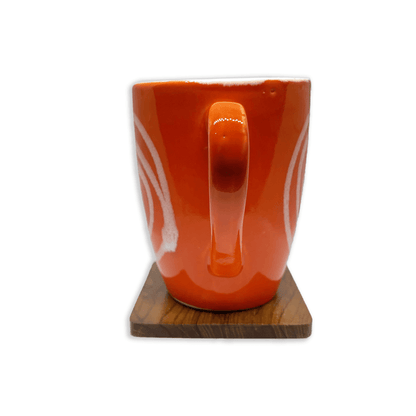 Bhokals Circle Printed Orange Coffee Mug