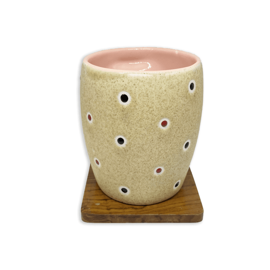 Bhokals Ceramic Pink Dotted Coffee Mug